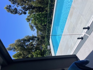 Fibreglass pool crane installation