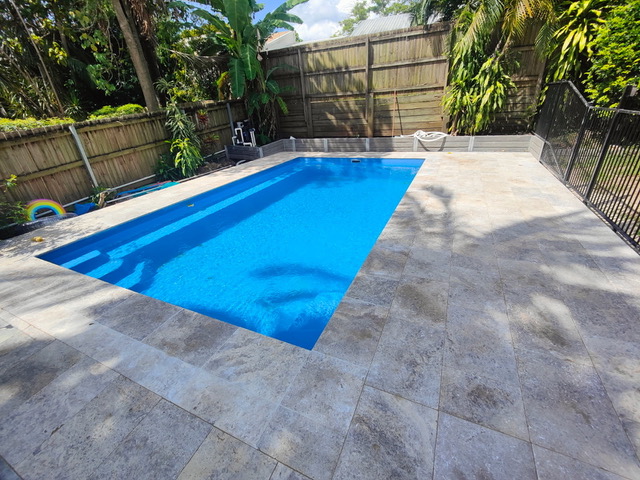 Swimming pool with outdoor entertaining area