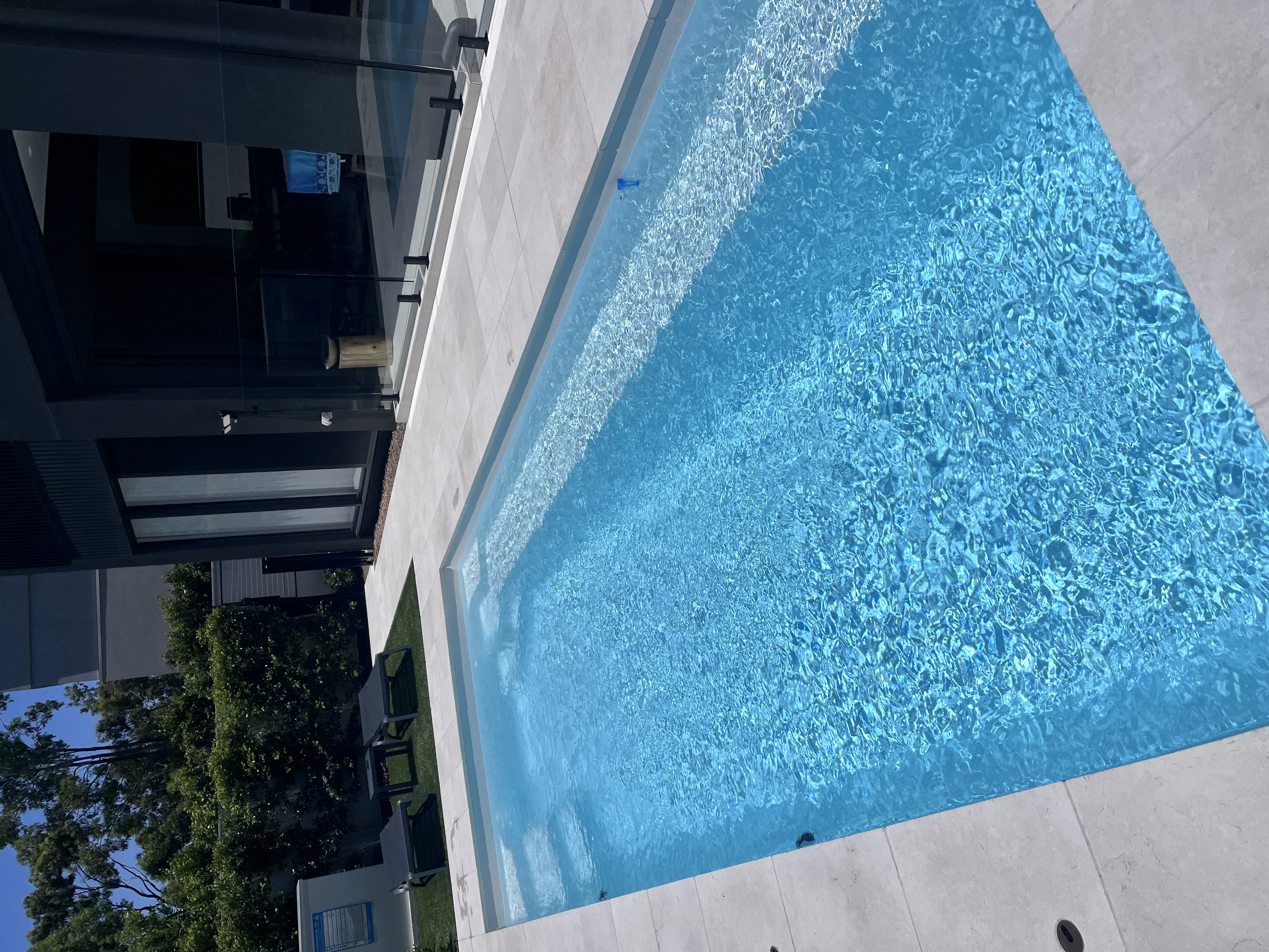 Modern rectangular pool Gold Coast home