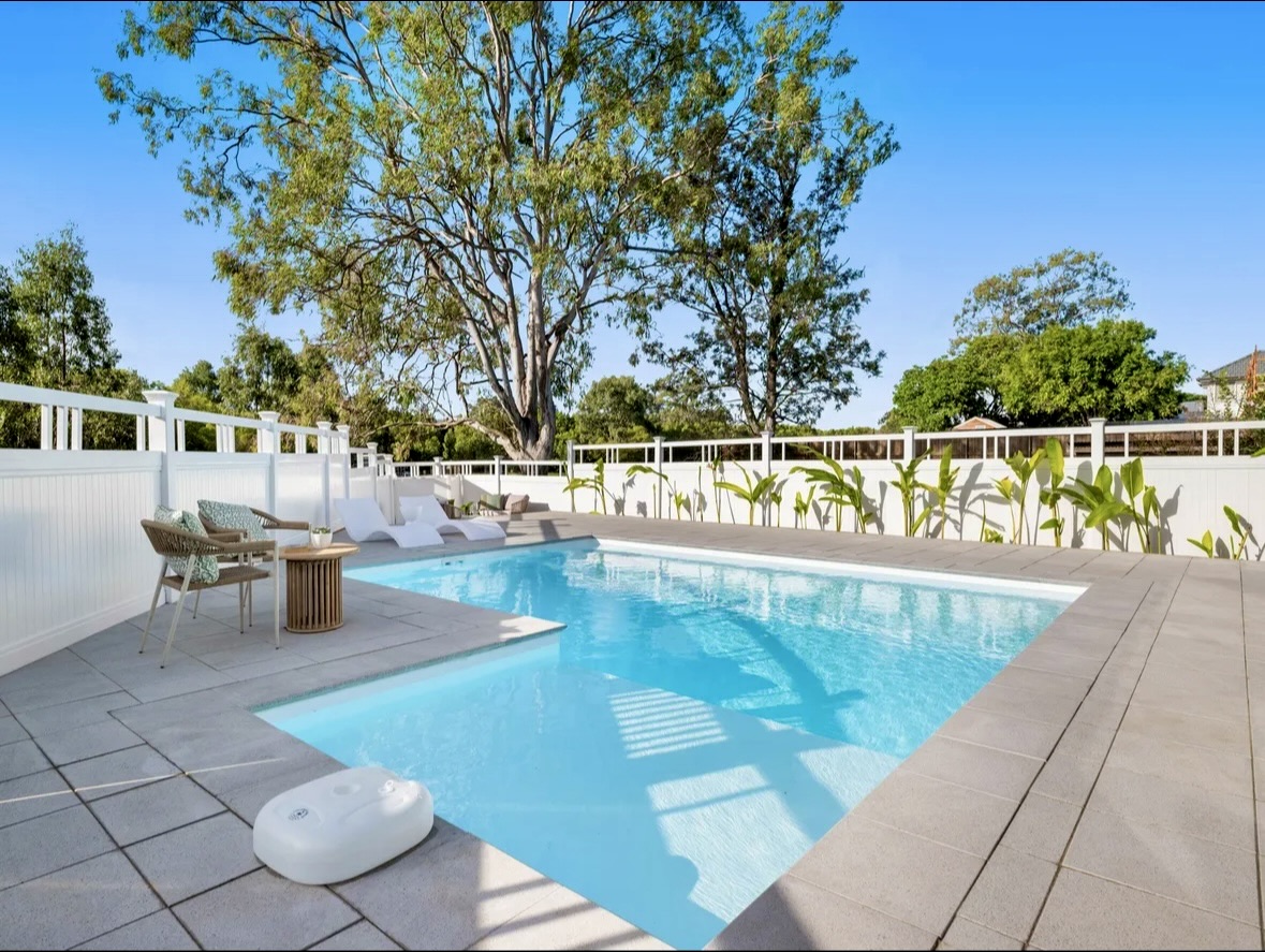 Lap pool installation Brisbane suburban home