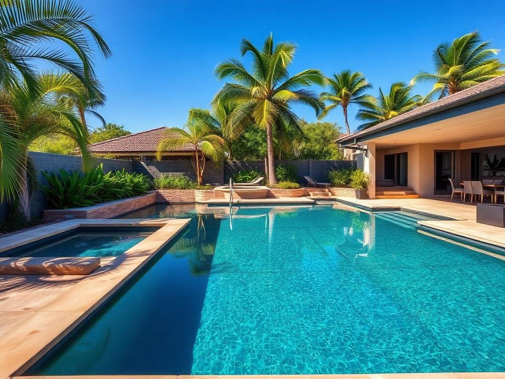 Custom concrete pool