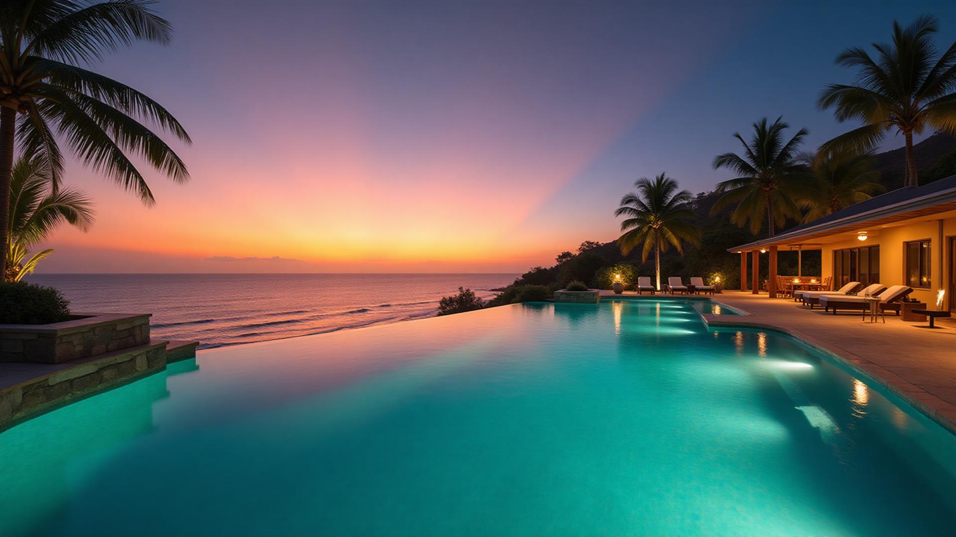 Luxury swimming pool in Queensland backyard
